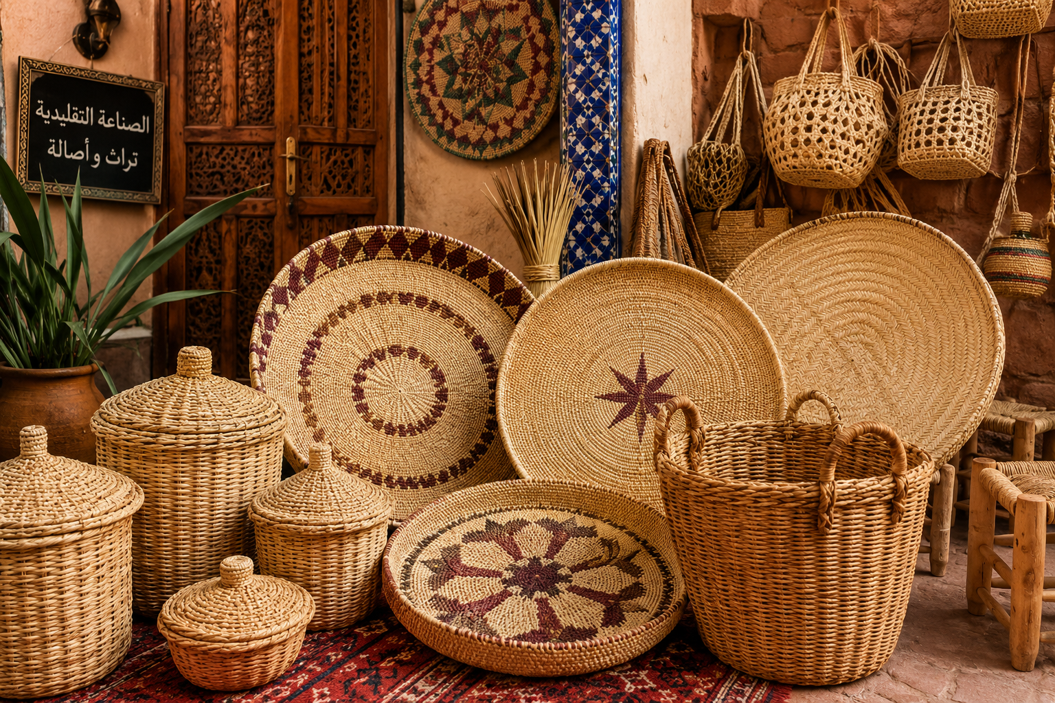 Artisanat marocain : osier, palme et tressage traditionnel